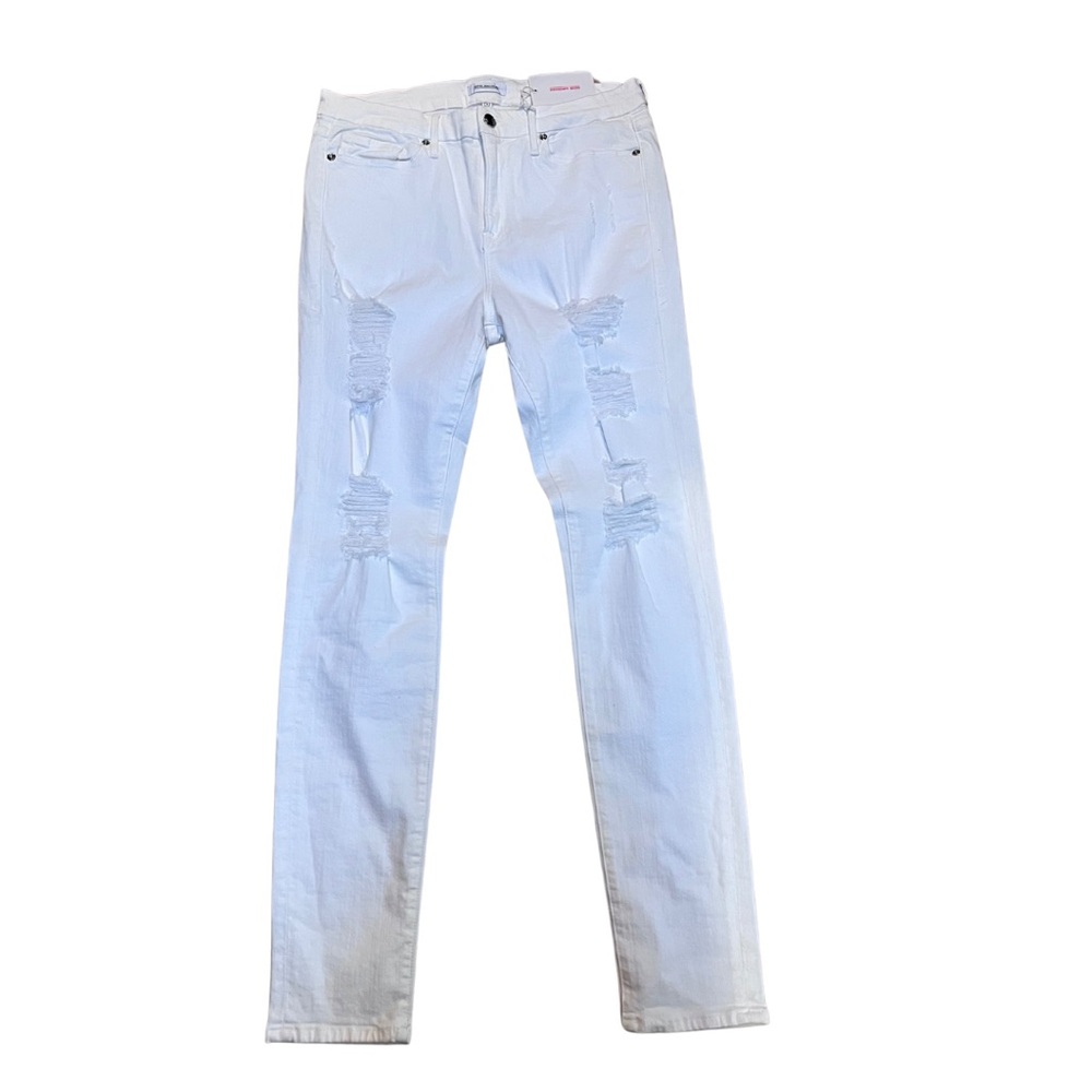 New Good American Good Legs White Distressed Jeans sz 16
